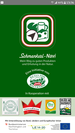 Schmankerl-Navi: Splashscreen