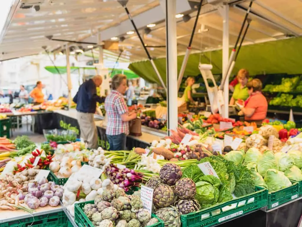 Schranne Gemüsestand