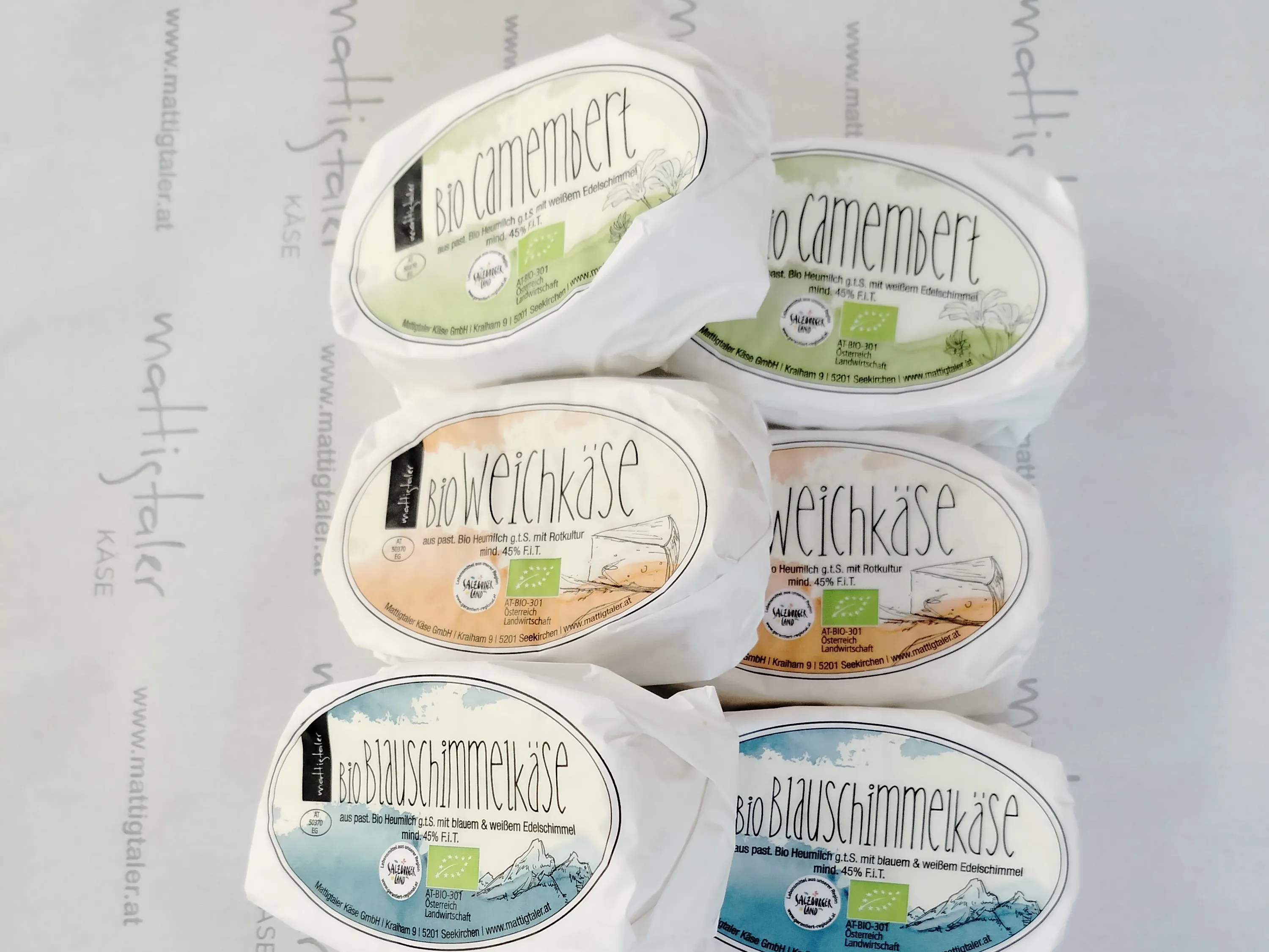 Käsesortiment MAttigtaler, Weichkäse, Familie Mangelberger