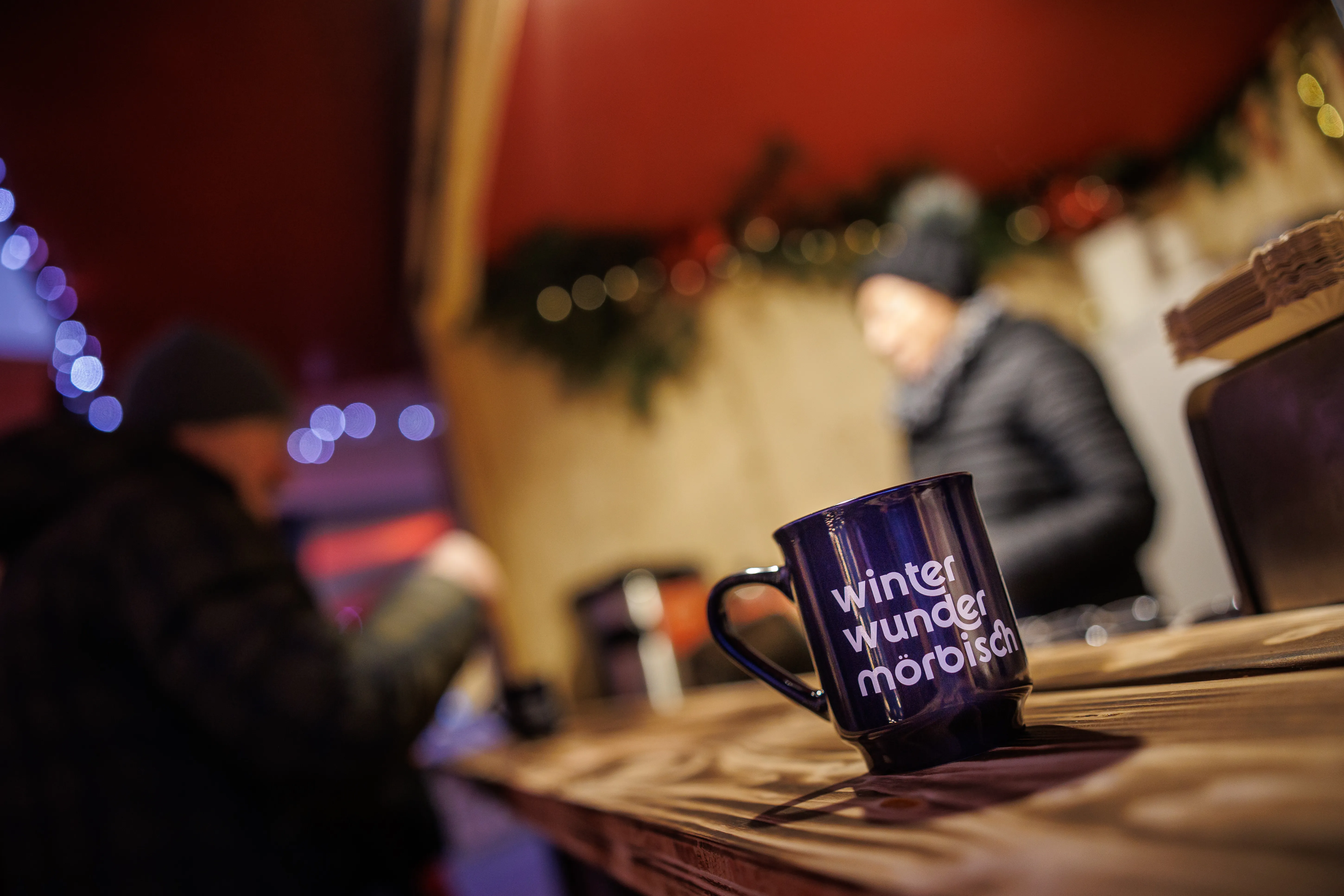 Winterwunder Mörbisch: Häferl mit Aufschrift Winterwunder Mörbisch