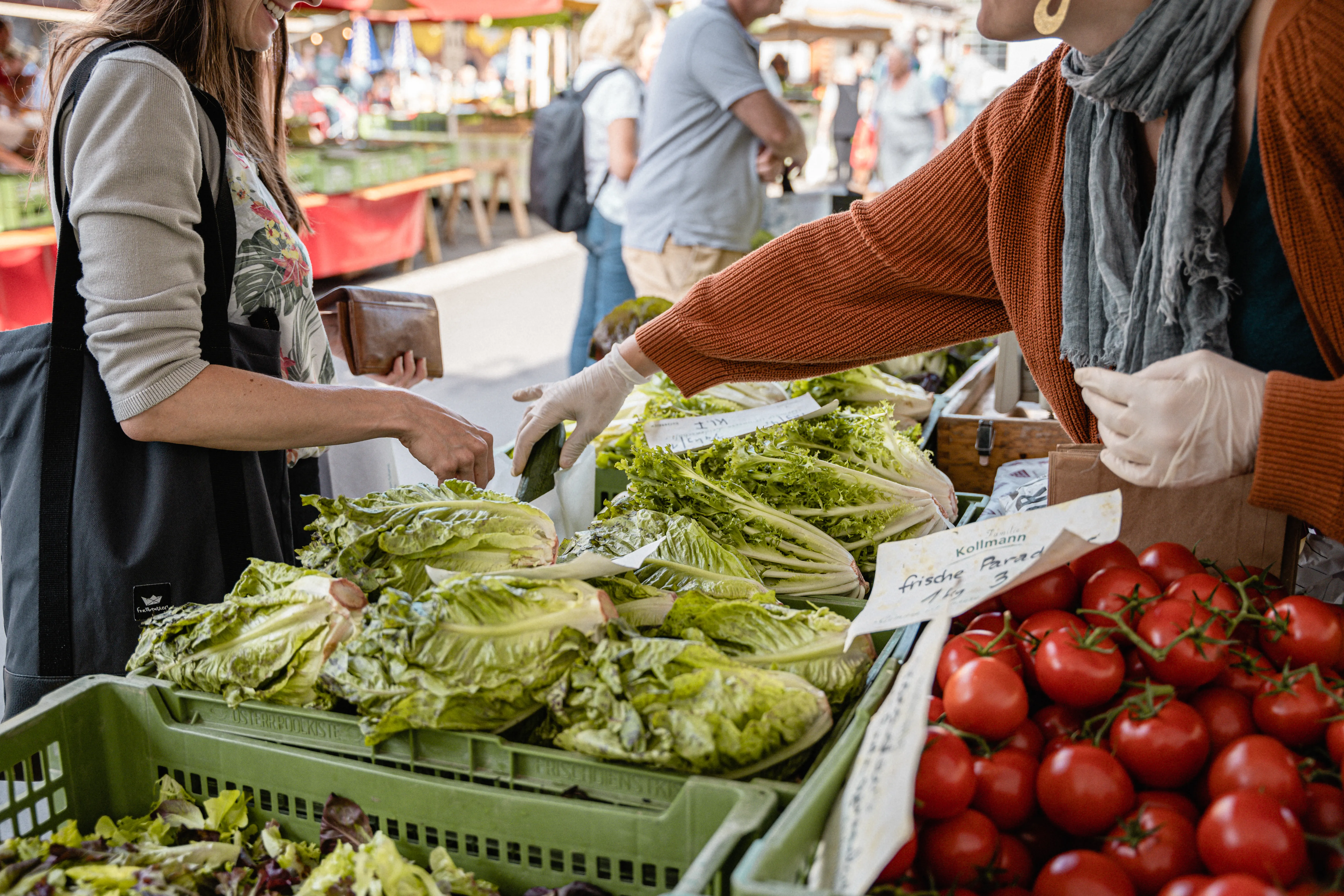 vielfältiger Bauernmarkt