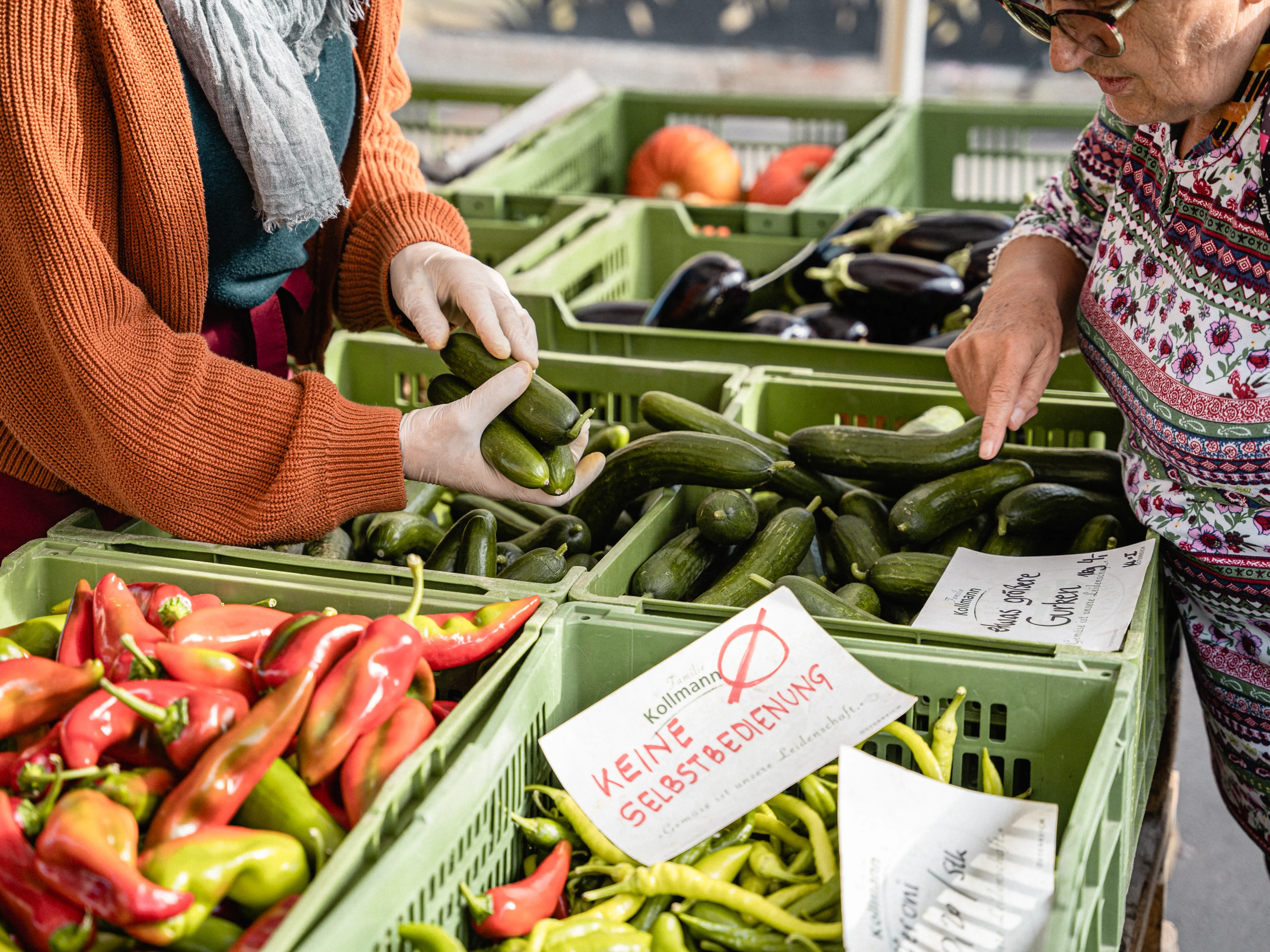 vielfältiger Wochenmarkt